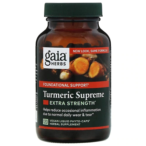 Gaia Herbs Cúrcuma Supreme Extra Forte 120 Cápsulas Veganas Líquidas