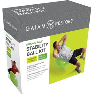 Comprar gaiam restore™ strong back stability ball kit -- 1 ball preço no brasil sports & fitness sports gear suplementos em oferta yoga accessories suplemento importado loja 13 online promoção -