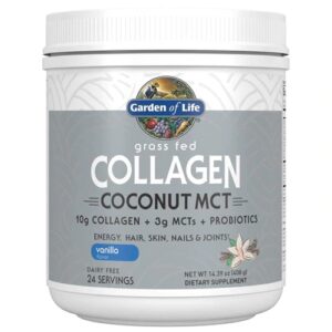 Garden of Life Colágeno com Coco e MCT Sabor Baunilha - 408g