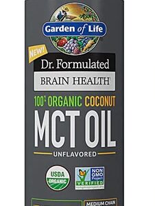 Óleo MCT Dr. Formulated Garden of Life 100% Orgânico Coco para Saúde do Cérebro 473ml