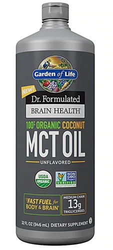 Óleo MCT 100% Orgânico Garden of Life Dr. Formulated Brain Health - 946ml