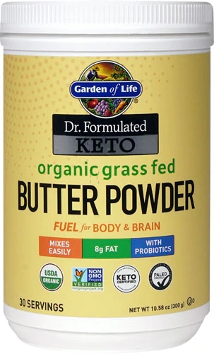 Garden of Life Dr. Formulated Keto Manteiga em Pó Orgânica de Gado Alimentado com Capim - 300g