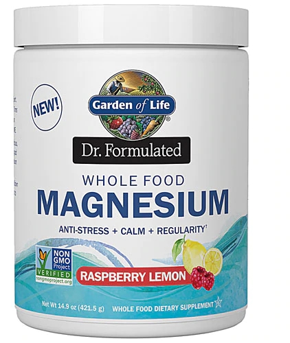 Magnésio em Pó Garden of Life Dr. Formulated Framboesa Limão 422g - Bem-Estar e Saúde