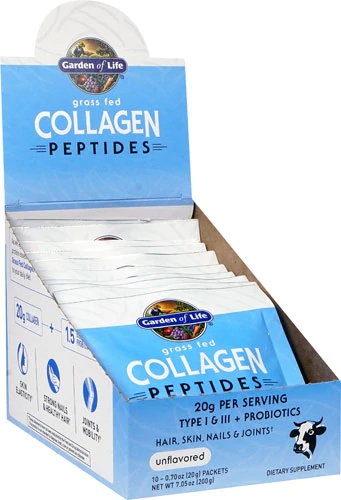 Garden of Life Colágeno Peptídeos Bovino Alimentado a Pasto - 10 Sachês (Aprox. 56g)