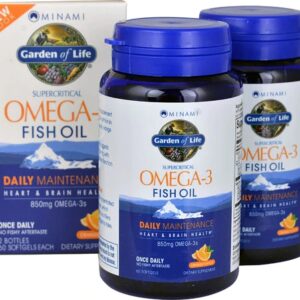 Garden of Life Minami Omega-3 Óleo de Peixe Sabor Laranja - 120 Cápsulas Gelatinosas