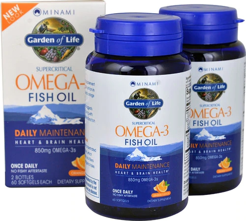 Garden of Life Minami Omega-3 Óleo de Peixe Sabor Laranja - 120 Cápsulas Gelatinosas