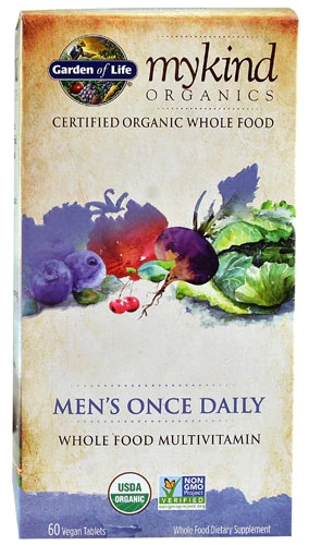 Garden of Life Mykind Organics Multivitamínico Vegano Diário para Homens - 60 Comprimidos Veganos