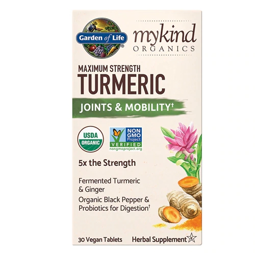 Garden of Life mykind Organics Turmeric Maximum Strength Joints & Mobility -- 30 Vegan Tablets