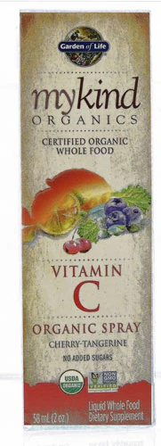Garden of Life Mykind Organics Vitamina C Spray Orgânico Cereja-Tangerina 59ml