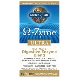 Garden of Life O-Zyme Ultra 90 Cápsulas Vegetarianas - Enzimas Digestivas Completas