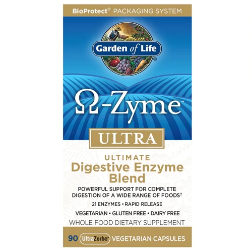 Garden of Life O-Zyme Ultra 90 Cápsulas Vegetarianas - Enzimas Digestivas Completas