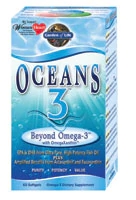 Garden of Life Oceans 3™ Beyond Omega-3™ com OmegaXanthin™ - 60 Cápsulas Gelatinosas