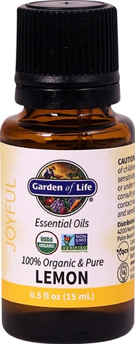 Óleo Essencial de Limão Orgânico Garden of Life - 15ml Puro e Certificado