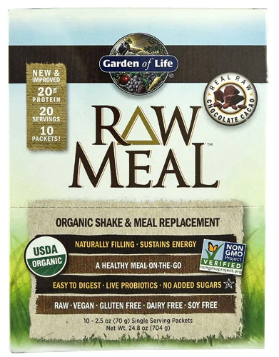 Garden of Life Organic RAW Meal™ Chocolate Cacao -- 10 Packets