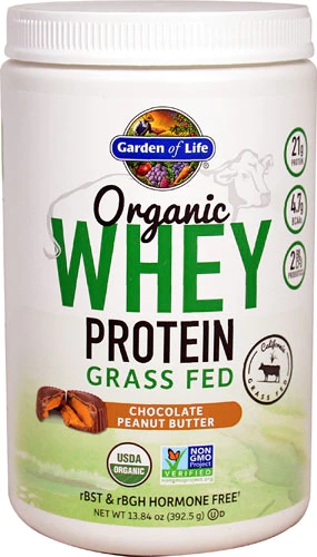 Garden of Life Proteína Whey Orgânica Grass Fed Chocolate Manteiga de Amendoim 12 Porções