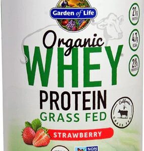 Whey Protein Orgânico Grass Fed Garden of Life Morango 250g - Energia e Recuperação Muscular