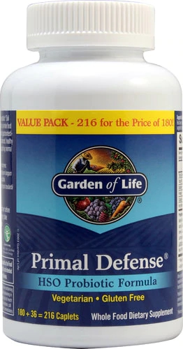 Garden of Life Primal Defense HSO Probiótico 216 Cápsulas - Saúde Intestinal