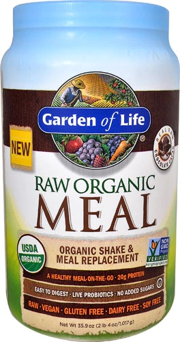 Garden of Life Raw Organic Meal Chocolate - 1018g - Nutrição Completa e Orgânica