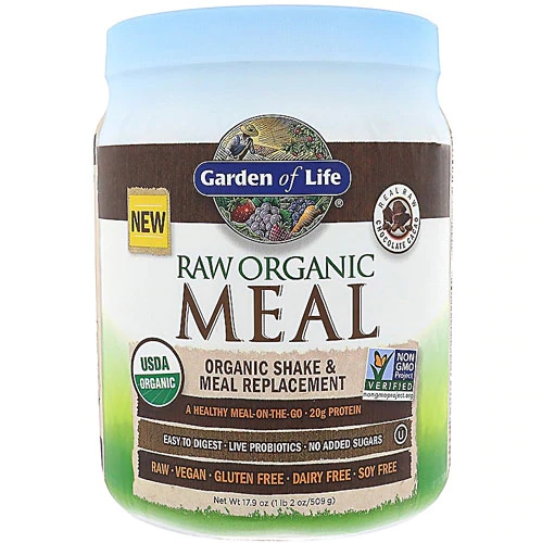 Garden of Life Raw Organic Meal Chocolate 508g - Refeição Completa e Orgânica