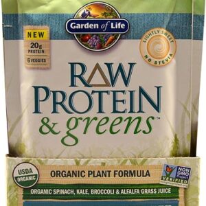 Garden of Life Raw Organic Protein & Greens 10 Sachês - Proteína Vegana e Nutrientes Essenciais