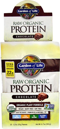 Garden of Life RAW Organic Protein Plant Formula Chocolate -- 10 Packets