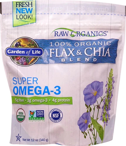 Garden of Life Blend Orgânico de Linhaça e Chia 100% - 340g