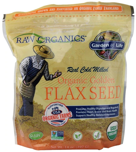 Linhaça Dourada Orgânica Raw Garden of Life 400g - Nutrição Pura e Natural