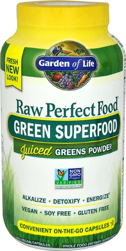 Garden of Life Raw Perfect Food Green Superfood -- 240 Vegan Capsules