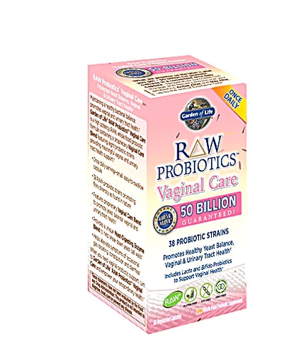 Garden of Life RAW Probiotics Cuidado Vaginal - 50 Bilhões de UFC - 30 Cápsulas Vegetarianas