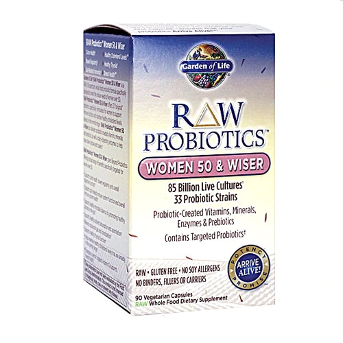 Garden of Life RAW Probiotics™ Women 50+ 85 Bilhões UFC 90 Cápsulas Vegetarianas