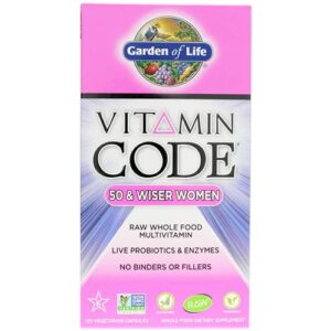 Garden of Life Vitamin Code® 50 & Wiser Mulher Multivitamínico Integral - 120 Cápsulas Vegetarianas