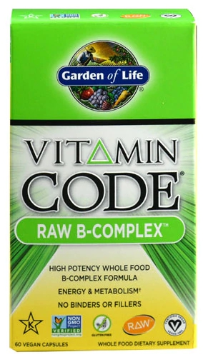 Garden of Life Vitamin Code RAW B-Complex - 60 Cápsulas Veganas - Energia e Vitalidade