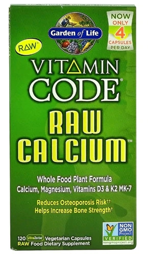 Garden of Life Vitamin Code RAW Calcium 120 Cápsulas - Saúde Óssea e Bem-Estar Integral