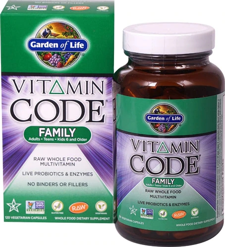 Garden of Life Vitamin Code RAW Family Formula - 120 Cápsulas Vegetarianas