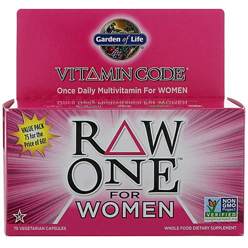 Garden of Life Vitamin Code RAW One Multivitamínico para Mulheres - 75 Cápsulas Vegetarianas