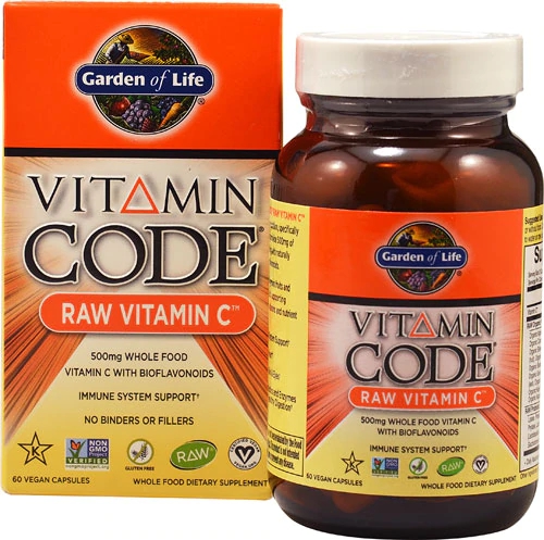 Garden of Life Vitamina C RAW Vegana 500mg - 60 Cápsulas