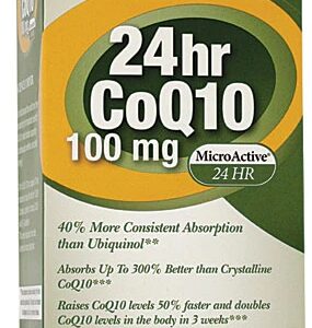 Genceutic Naturals 24 Hour CoQ10 100mg - 60 Vcaps® Suplemento de Coenzima Q10