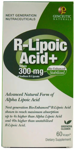 Genceutic Naturals Ácido R-Lipoico Plus 300mg - 60 Cápsulas Vegetarianas