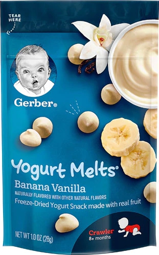 Gerber Yogurt Melts Banana Vanilla - 28g: Lanche Saudável para Bebês e Crianças