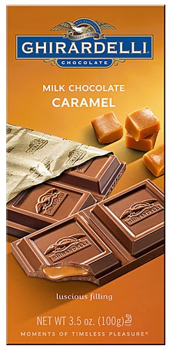 Barra de Chocolate ao Leite Ghirardelli com Caramelo 100g