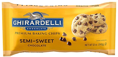 Gotas de Chocolate Meio Amargo Ghirardelli Premium para Culinária - 340g