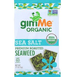 GimMe Organic Premium Roasted Seaweed Snacks Sea Salt -- 0.17 oz