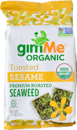 GimMe Organic Toasted Seaweed Snacks Sesame -- 0.35 oz