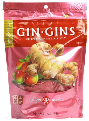 Bala de Gengibre Mastigável Spicy Apple Ginger People Gin Gins 85g