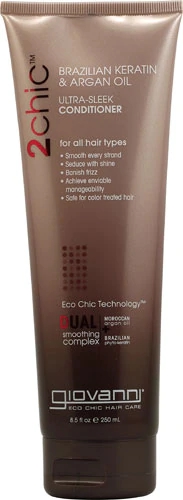 Condicionador Ultra-Sleek Giovanni com Queratina Brasileira e Óleo de Argan - 250ml