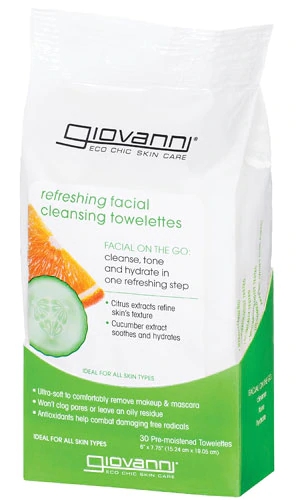 Giovanni Lenços de Limpeza Facial Refrescante Cítrico e Pepino - 30 Lenços
