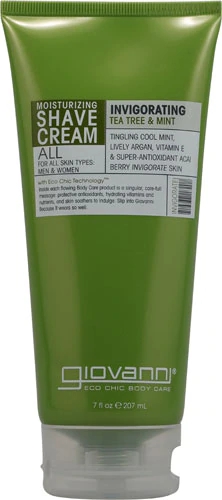 Giovanni Creme Hidratante para Barbear Todos os Tipos de Pele Hortelã e Melaleuca Refrescante 207ml