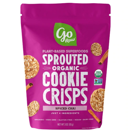 Biscoitos Go Raw Orgânicos Germinados Spiced Chai - 85g | Sabor e Nutrição Natural