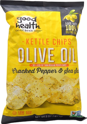 Batata Chips Kettle Style Good Health Inc. Azeite de Oliva Pimenta do Reino e Sal Marinho - 142g
