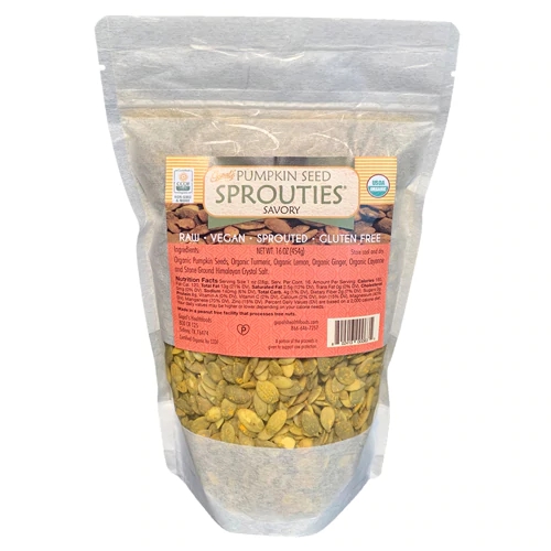 Sementes de Abóbora Gopal's Sprouties Salgadas - 454g - Snack Saudável e Saboroso